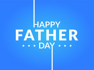 happy father day greeting card blue background