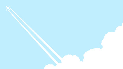 飛行機と飛行機雲のシンプルな壁紙