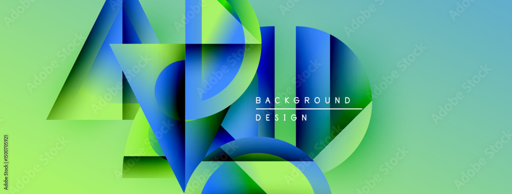 Poster Abstract fluid shapes, vibrant colors blend. Modern design, gradient effect creates dynamic visual impact. Text reads background design.
