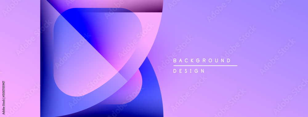 Fototapete Abstract gradients overlap, creating dynamic visual effect. Soft pinks, blues blend seamlessly. Modern design element for backgrounds.
