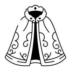 A doodle style icon of cloak
