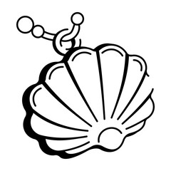 A doodle style icon of gourd bowl
