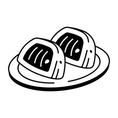 A drawing style icon of ahi tuna
