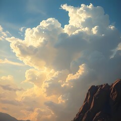 clouds over the mountains