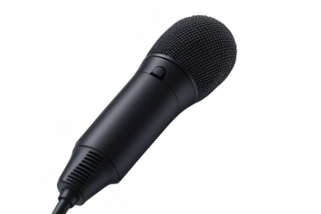 Sleek black dynamic microphone with mute button