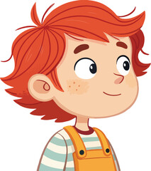 Cute Boy Character Illustration Colorful Vector Design for Kids