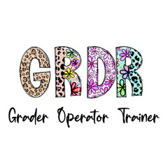 Colorful Leopard & Floral Design Grader Operator Trainer Apparel
