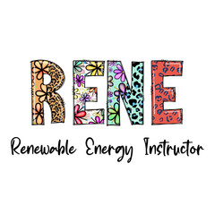 RENEWABLE ENERGY INSTRUCTOR - Colorful Design T-Shirt Graphic