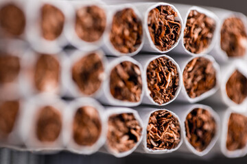 Close up of a concept of cigarettes 