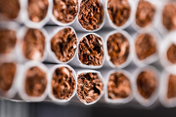 Close up of a concept of cigarettes 