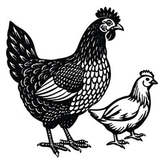 two hen
