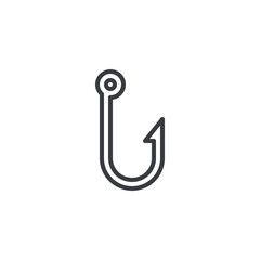 Fishing hook line icon