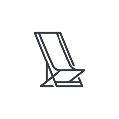 Deck Chair line icon