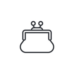Obraz premium Coin Purse line icon