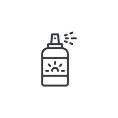 Tanning Oil Spray line icon