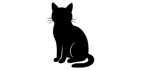 Cat Silhouette Vector Set – Domestic Feline Poses and Pet Illustrations