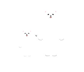 Fototapeta na wymiar しろくまの親子
