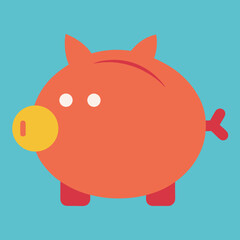 Fototapeta premium Modern Piggy Bank Icon Design vector illustration
