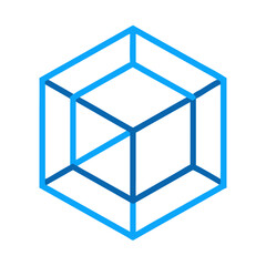 Complex Cube Illusion with Visual Depth vector illustration