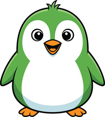 Obraz premium cartoon, penguin, cute, whimsical, 3d, rendered, bright colors, smooth, rounded edges, playful expression, digital art 