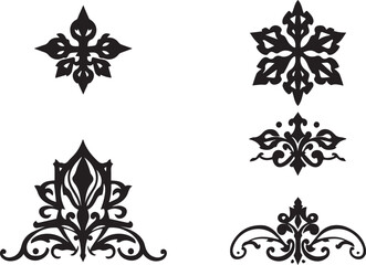 A set of elements, symbols, ornaments, mandalas. Hand drawn vector illustration