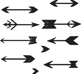 ARROW collection with diverse directional markers on white background.