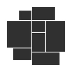 Collage photo frame template Vector Illustration