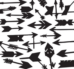 ARROW collection with diverse directional markers on white background.