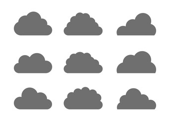 雲・クラウドのシンプルなイラスト黒