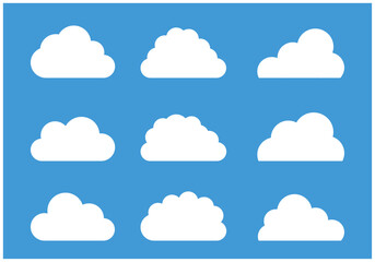 雲・クラウドのシンプルなイラスト