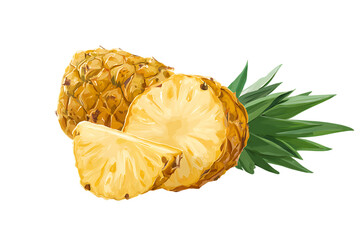 A Vibrant and Juicy Pineapple Ready to be Enjoyed