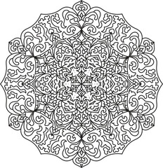 Beautifully Detailed Italian Mandala Design for Creative Coloring, Relaxation, and Mindful Meditation
