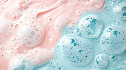 Aesthetic blend of pink and blue foam with visible bubbles creating a soothing vibe