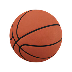 Classic Orange Basketball Isolated on White Background