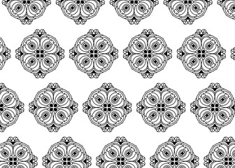 black and white seamless pattern
