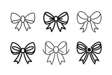 bow ribbon icon vector simple clean design three