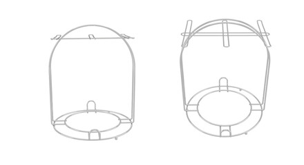 the inverted cup price is isolated on a transparent background