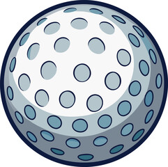 High-Resolution Vector Illustration of a Realistic Golf Ball with Dimples - Sports Equipment, Golfing Symbol, 3D Graphic Design Clipart