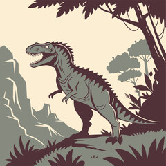 T Rex Illustrations Silhouette Design Collection. T Rex Dinosaur Silhouette Art for Prehistoric Themes. Ferocious T Rex Silhouette Illustrations for Design. T Rex Silhouettes for Dinosaur Art