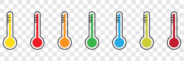 Thermometer icon set vector