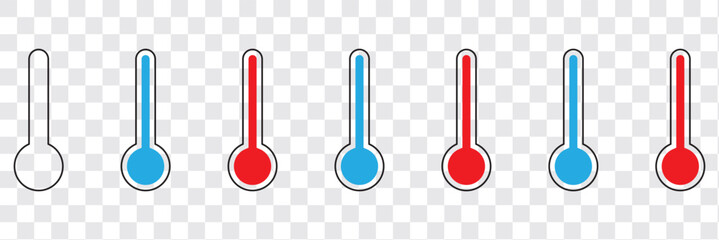 Thermometer icon set vector