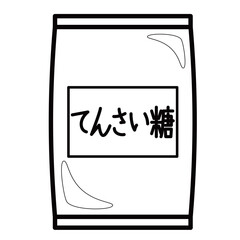 袋に入ったてんさい糖のシンプルなイラスト