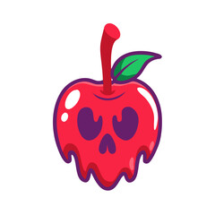 Dark Fairytale Apple Logo – Poisoned Fruit Symbol

