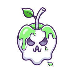Dark Fairytale Apple Logo – Poisoned Fruit Symbol

