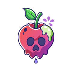 Dark Fairytale Apple Logo – Poisoned Fruit Symbol

