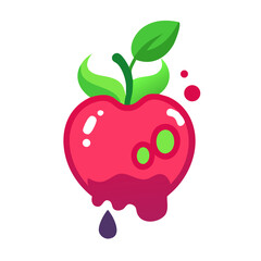 Dark Fairytale Apple Logo – Poisoned Fruit Symbol

