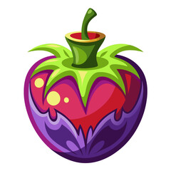 Magical Poison Apple icon ,  cursed fruit witch apple
 Fairytale Style Vector

