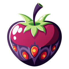 Magical Poison Apple icon ,  cursed fruit witch apple
 Fairytale Style Vector

