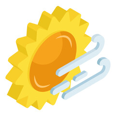 An icon design of sunlight 