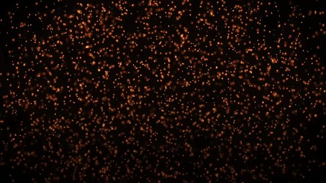 Bokeh effect background animation. Golden snow Motion graphics.